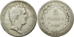 World Coins - Coin, France, Louis-Philippe, 5 Francs, 1830, Bordeaux, , Silver