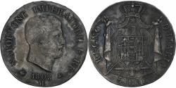 World Coins - Kingdom of Italy, Napoleon I, 5 Lire, 1808, Milan, Silver,