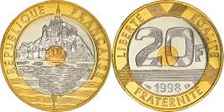 World Coins - Coin, France, Mont Saint Michel, 20 Francs, 1998, Paris,