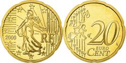 World Coins - France, 20 Euro Cent, 2000, Proof, , Brass, KM:1286