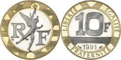 World Coins - Coin, France, Génie, 10 Francs, 1991, Proof, , Aluminum-Bronze