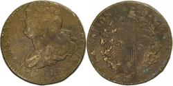 World Coins - France, Constitution, 2 Sols, 2 sols françois, 1792 / AN 4, Rouen, Bronze