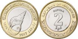 World Coins - Maldives, 2 Rufiyaa, 2017, Bi-Metallic,
