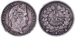 World Coins - France, 1/4 Franc, Louis-Philippe, 1837, Paris, Silver, , Gadoury:355