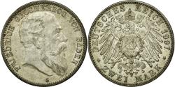 World Coins - Coin, German States, BADEN, Friedrich I, 2 Mark, 1907, Stuttgart,