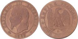 World Coins - Coin, France, Napoleon III, 5 Centimes, 1863, Paris, , Bronze