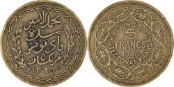World Coins - Coin, Tunisia, 5 Francs, 1946