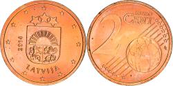 World Coins - Latvia, 2 Euro Cent, 2014, , Copper Plated Steel