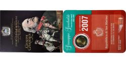 World Coins - San Marino, 2 Euro, Giuseppe Garibaldi, Coin card.FDC, 2007, Rome, Bi-Metallic