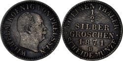 World Coins - Coin, German States, PRUSSIA, Wilhelm I, 1/2 Neu-Groschen, 5 Pfennig, 1871