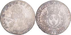 World Coins - France, Louis XV, Ecu aux branches d'olivier, 1733, Nantes, Silver,
