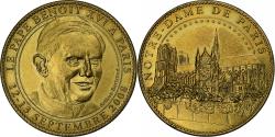 World Coins - France, Medal, Benoit XVI, Cathédrale Notre-Dame de Paris, 2008, Copper-nickel