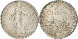 World Coins - France, 50 Centimes, Semeuse, 1918, Paris, Silver, , Gadoury:420