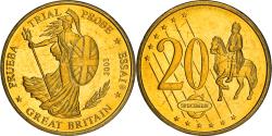World Coins - Great Britain, 20 Euro Cent, 2003, unofficial private coin, , Brass