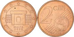 World Coins - Malta, 2 Euro Cent, 2008, Paris, , Copper Plated Steel, KM:126