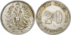 World Coins - GERMANY - EMPIRE, Wilhelm I, 20 Pfennig, 1875, Hamburg, Silver, , KM:5