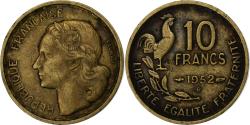 World Coins - France, 10 Francs, Guiraud, 1952, Beaumont - Le Roger, Aluminum-Bronze