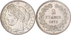 World Coins - France, 2 Francs, Cérès, 1870, Bordeaux, Anchor, Silver,