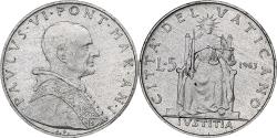 World Coins - Vatican, Paul VI, 5 Lire, 1963 - Anno I, Rome, Aluminum, , KM:78