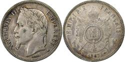 World Coins - France, Napoleon III, Franc, 1867, Strasbourg, Petit BB, Silver,