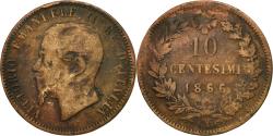 World Coins - Coin, Italy, Vittorio Emanuele II, 10 Centesimi, 1866, Naples,