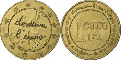World Coins - France, Token, 1.5 Euro Centres Leclerc, 1996, Copper-Nickel-Aluminum,