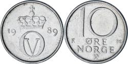 World Coins - Norway, 10 Öre, 1989