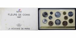 World Coins - France, Coffret 1 c. à 100 frs., 1987, Monnaie de Paris, FDC,