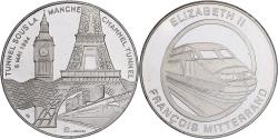 World Coins - France, Medal, Tunnel sous la Manche - Elizabeth II, Mitterrand, 1994