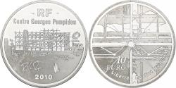 World Coins - France, 10 Euro, Centre Georges Pompidou, 2010, Monnaie de Paris, BE,