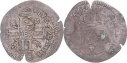 World Coins - Coin, France, Louis XIV, Quinzain aux 8 L, 1694, Tours, contremarqué lis