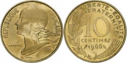 World Coins - France, 10 Centimes, Marianne, 1966, Paris, Aluminum-Bronze,
