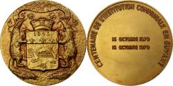 World Coins - Guyana, Medal, Centenaire de l'Institution Communale en Guyane, 1979, Gilt