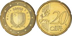 World Coins - Malta, 20 Euro Cent, 2011, , Brass