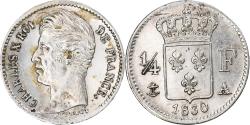 World Coins - France, Charles X, 1/4 Franc, 1830, Paris, , Silver, KM:722.1