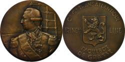 World Coins - France, Medal, Compagnie Générale Transatlantique, Paquebot De Grasse