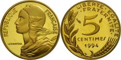 World Coins - Coin, France, Marianne, 5 Centimes, 1994, Paris, , Aluminum-Bronze