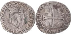 World Coins - Coin, France, Henri III, Douzain aux deux H, 1577, Dijon, , Silver
