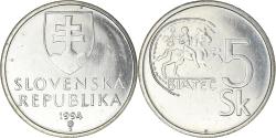 World Coins - Coin, Slovakia, 5 Koruna, 1994, , Nickel plated steel, KM:14