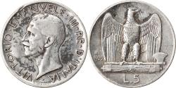 World Coins - Coin, Italy, Vittorio Emanuele III, 5 Lire, 1929, Rome, , Silver