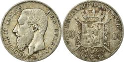 World Coins - Coin, Belgium, Leopold II, 50 Centimes, 1886, , Silver, KM:27
