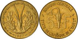 World Coins - Coin, West African States, 5 Francs, 1987, , Aluminum-Nickel-Bronze