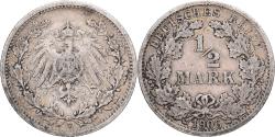World Coins - Germany, Wilhelm II, 1/2 Mark, 1906, Stuttgart, , Silver