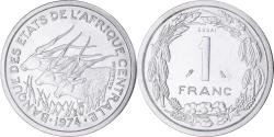 World Coins - Coin, Central African States, Franc, 1974, Paris, , Aluminum, KM:E2