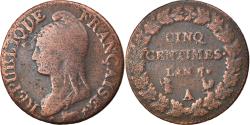 World Coins - Coin, France, 5 Centimes, AN 7/5, Paris (A/R), , Bronze, Gadoury:126