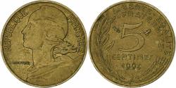 World Coins - France, 5 Centimes, Marianne, 1994, Paris, Aluminum-Bronze,
