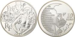 World Coins - France, 10 Euro, Emile Zola Nana, 2011, Paris, Silver, , KM:1829