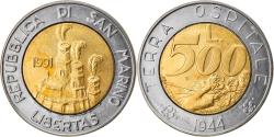 World Coins - Coin, San Marino, 500 Lire, 1991, Rome, , Bi-Metallic, KM:269