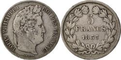 World Coins - Coin, France, Louis-Philippe, 5 Francs, 1837, Marseille, , Silver