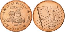 World Coins - Lithuania, 5 Euro Cent, PRUEBA-TRIAL ESSAI., 2003, Copper,